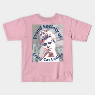 Proud Society of Crazy Cat Ladies (pastel) Kids T-Shirt